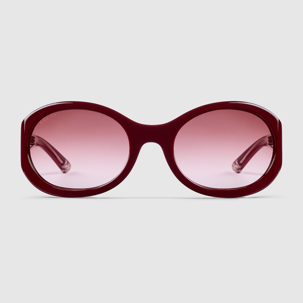 サングラス GUCCI Gucci rosso ancora rounded sunglasses Rosso Gucci rosso ancora rounded sunglasses GUCCI - Nugnes1920