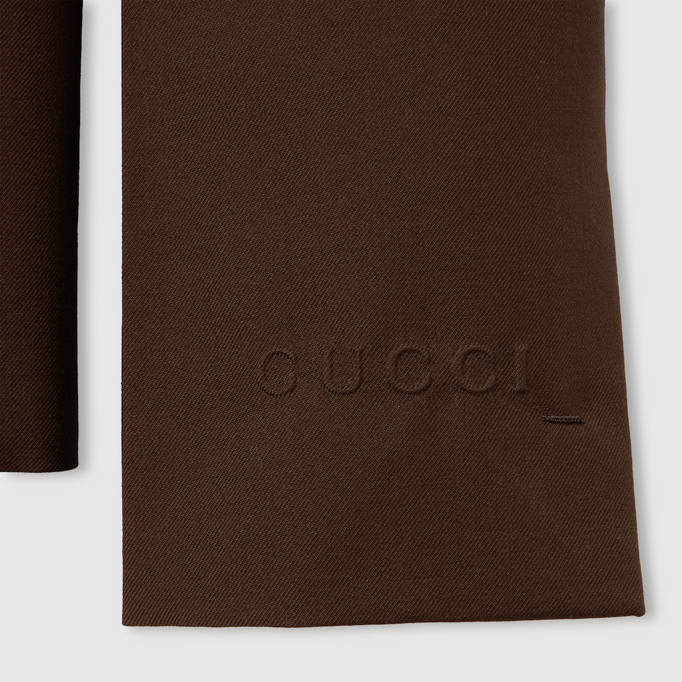 エンボス ウール ジャケットダークブラウン | GUCCI公式