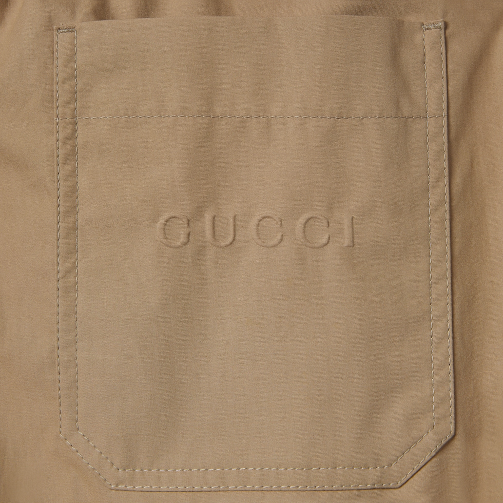 コットンポプリン ショートパンツベージュ | GUCCI公式 コットンポプリン ショートパンツベージュ | GUCCI公式