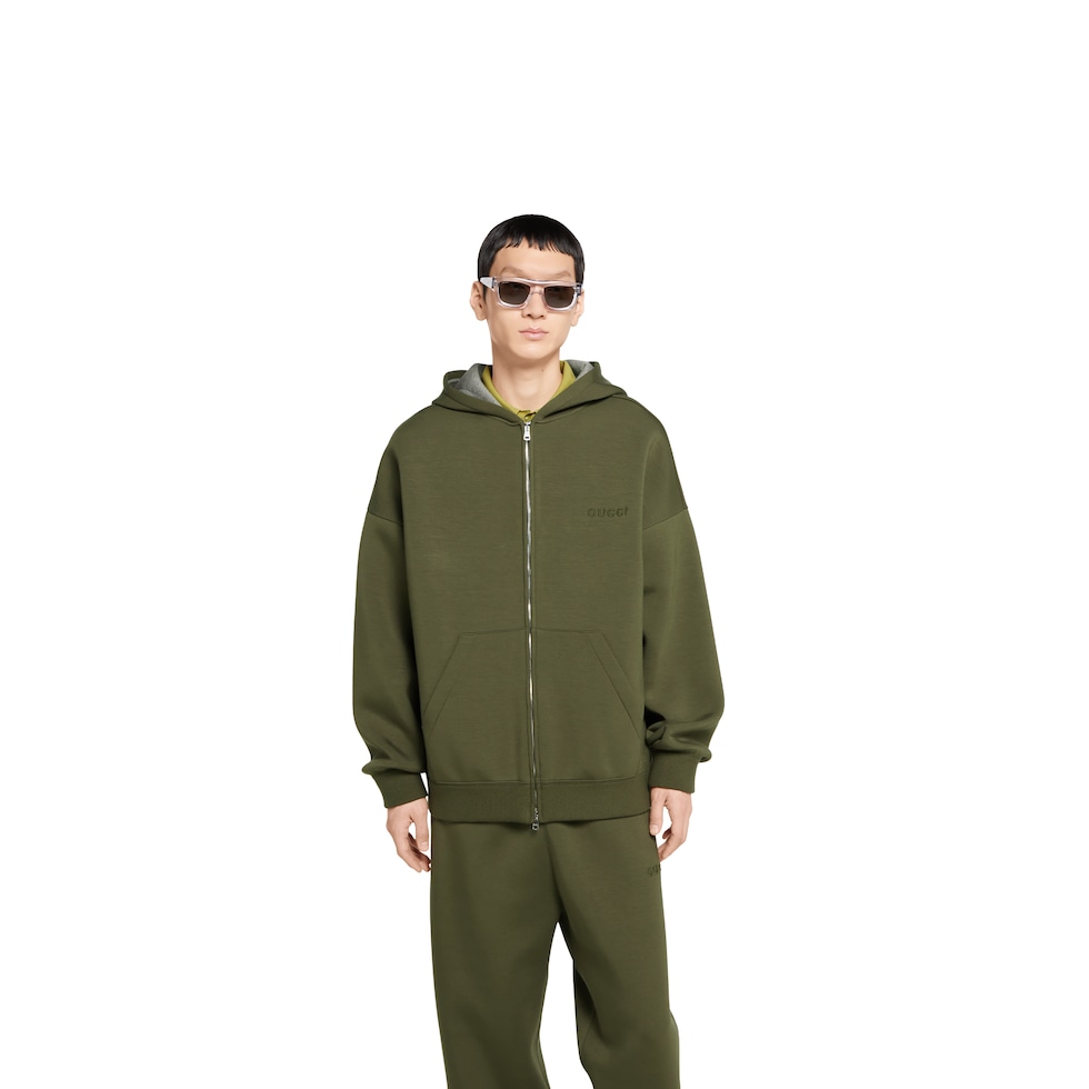 Gucci Felpa girocollo con logo frontale 793528-XJGPJ