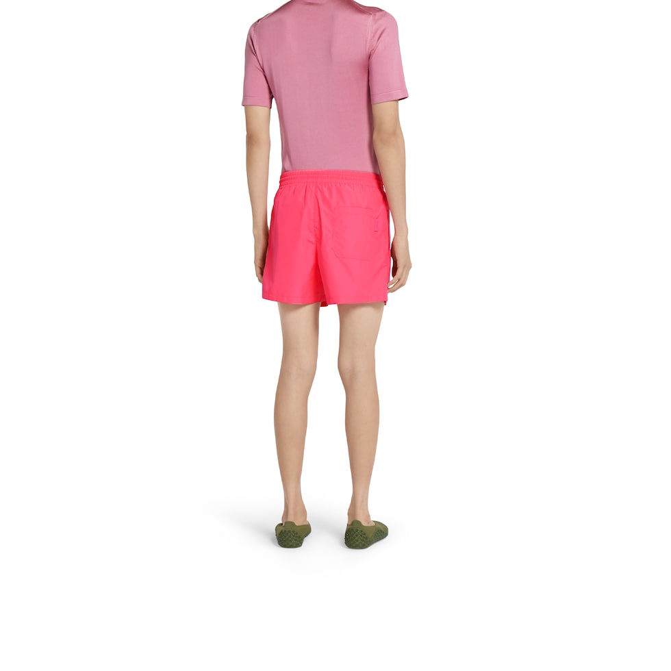 Technical poplin swim short in fuchsia | GUCCI® US