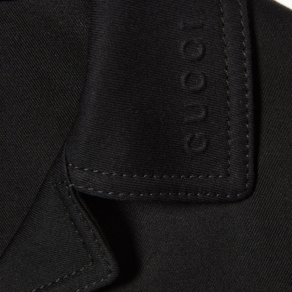 Cotton gabardine 3/4 sleeve jacket in black | GUCCI® CA