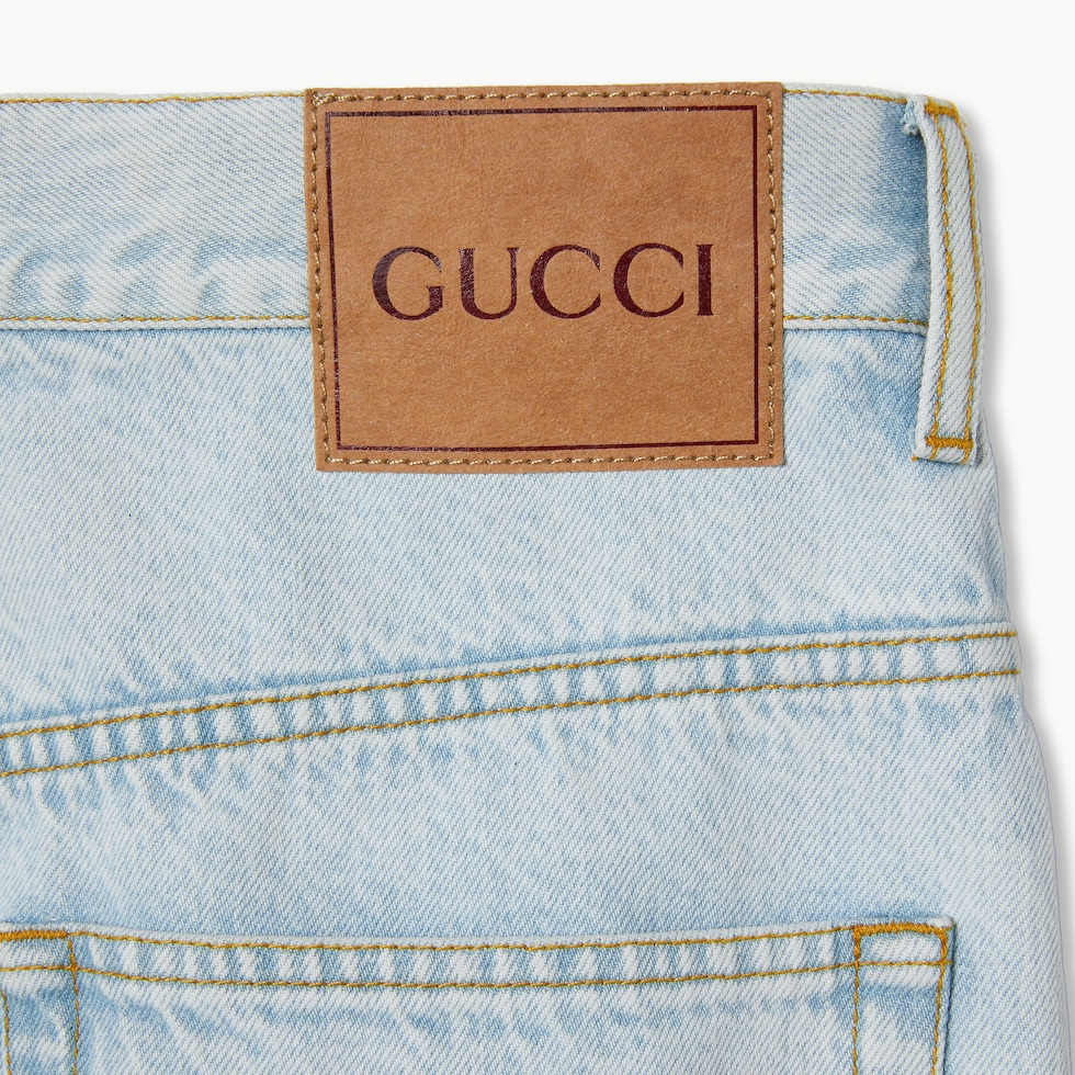 レーザー デニム パンツライトブルー | GUCCI公式