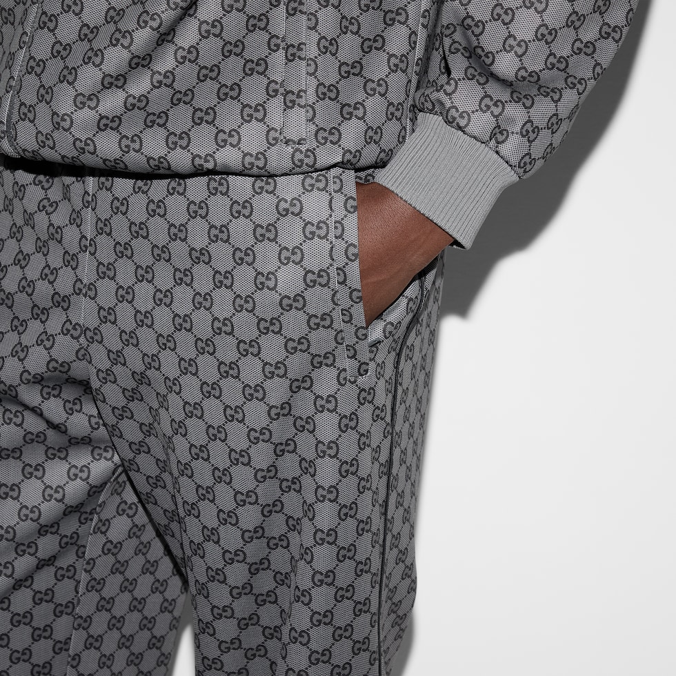 GG neoprene jogging pant in grey and black | GUCCI® US