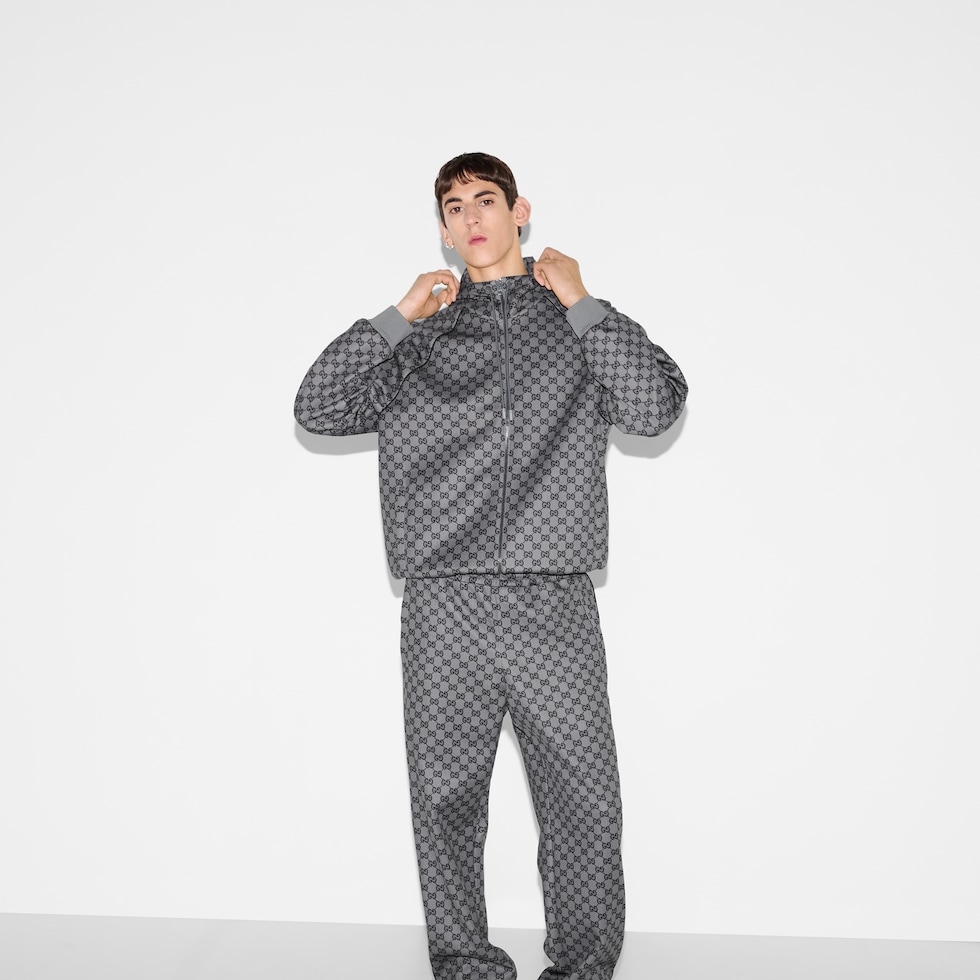 GG ネオプレン ジップジャケット ・グレー＆ブラック | GUCCI公式