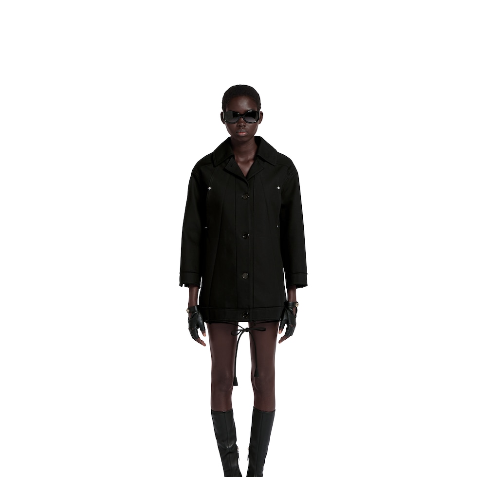 Cotton gabardine bomber jacket in black | GUCCI® US