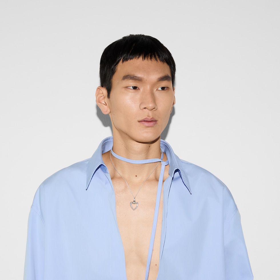 GUCCI ハート ペンダント ネックレススターリングシルバー