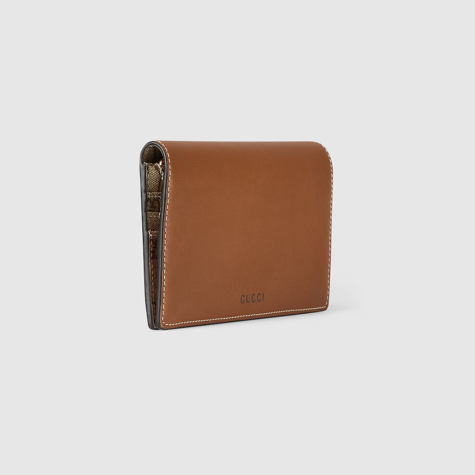 長財布 GUCCI GG EMBLEM CONTINENTAL WALLET GG Emblem continental wallet in brown leather | GUCCI® Australia