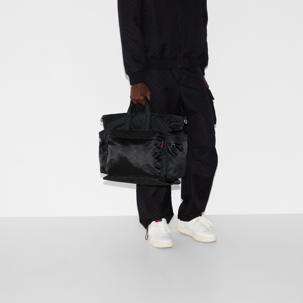 Gucci Nexus large tote bag in black GG nylon | GUCCI® US
