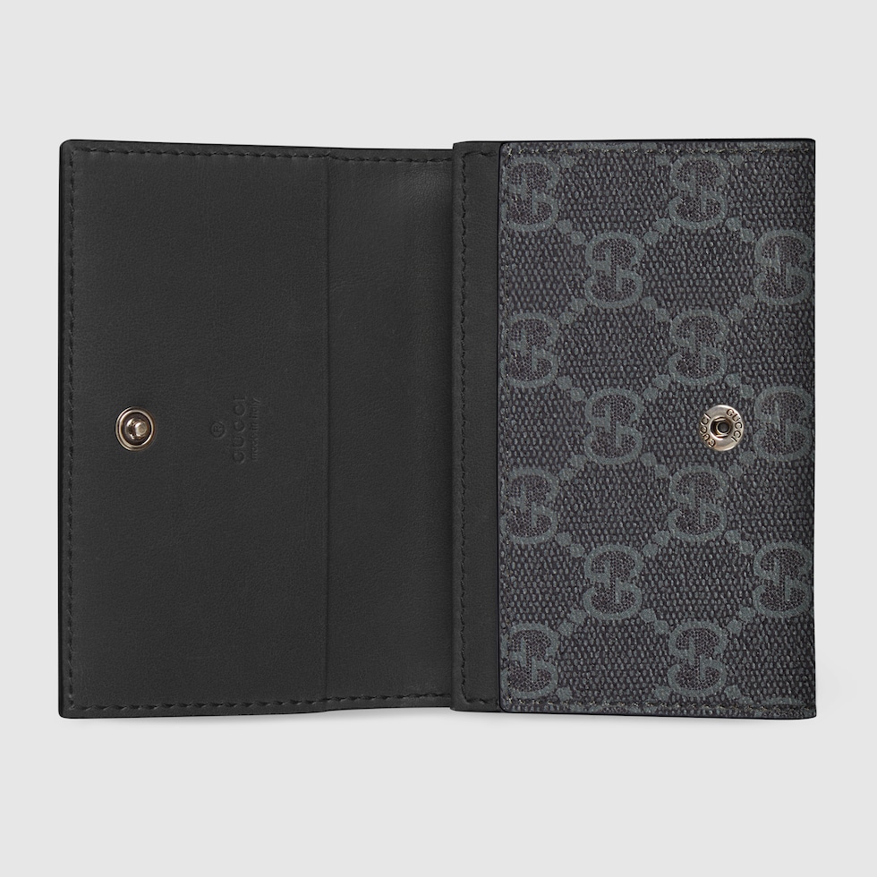 カードケース・名刺入れ Gucci Gg Emblem Card Case GG Emblem card case in black leather | GUCCI® US