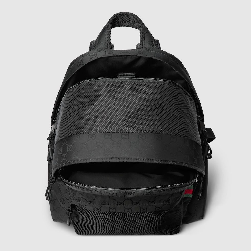 GG ミディアム バックパックブラック GGナイロン | GUCCI公式 GG ミディアム バックパックブラック GGナイロン | GUCCI公式