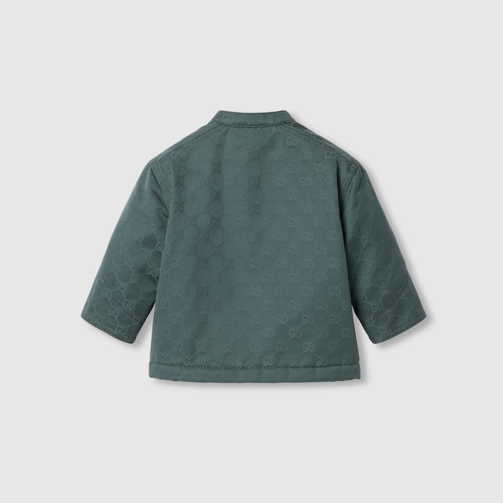 ベビー〕GGコットン ジャケット ・グリーン＆グレー | GUCCI公式