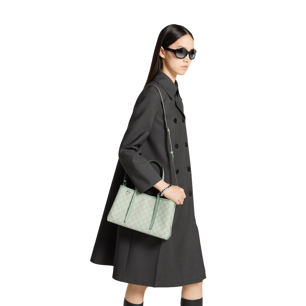 GUCCI❣️グリーン Gロゴ 型押し トートバッグ GUCCI❣️グリーン Gロゴ 型押し トートバッグ GUCCI