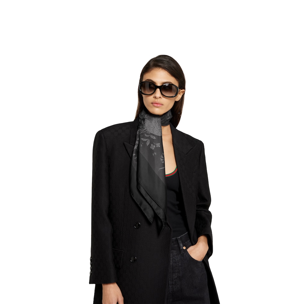 グッチ スカーフ bee ブラック GUCCI グッチ スカーフ ネックボウ GG Bee シルク ブラック