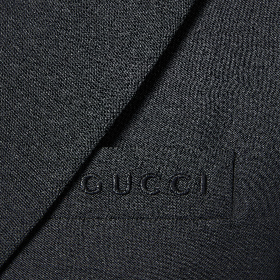ウール ダブルブレスト ジャケットグレー | GUCCI公式 ウール ダブルブレスト ジャケットグレー | GUCCI公式