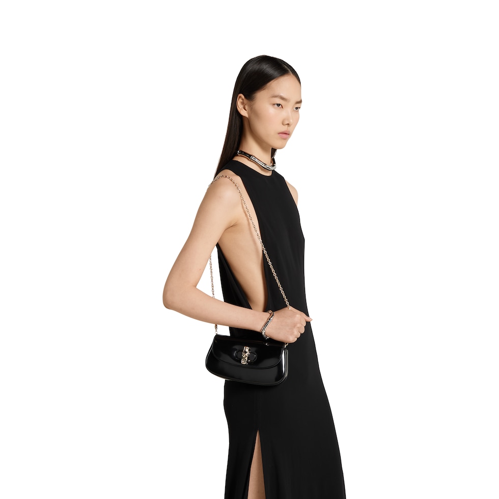 Gucci Bamboo Night small bag in black leather | GUCCI® US