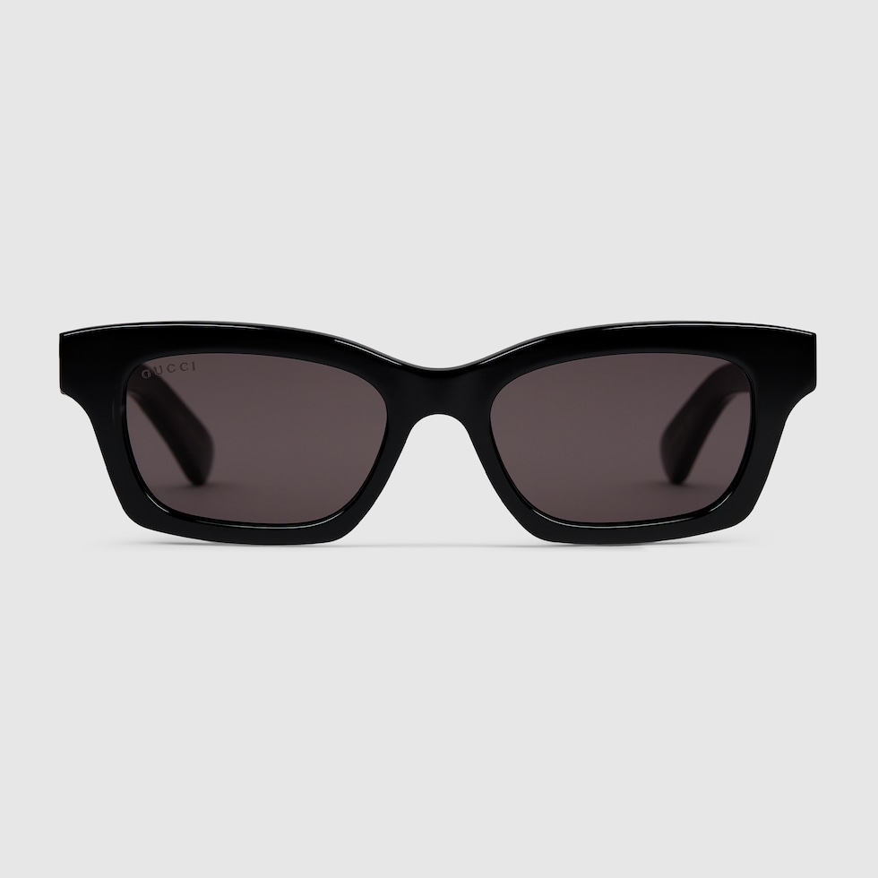 Cat-eye frame sunglasses in black | GUCCI® US