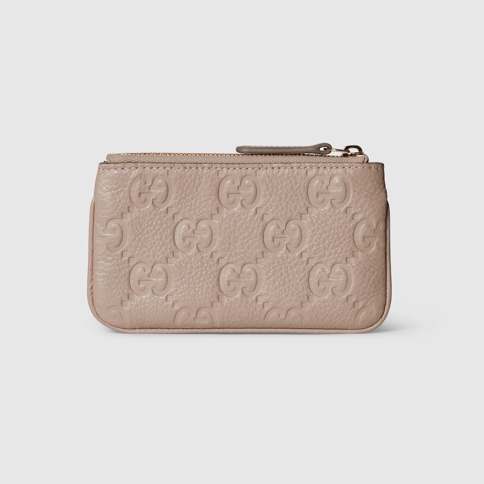 ★GUCCI★GG エンブレムファスナーキーケース GGエンブレム〕キーポーチブラック レザー | GUCCI公式