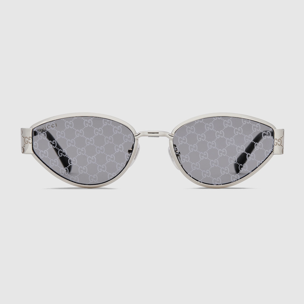 Geometrical frame sunglasses in gold-toned | GUCCI® US