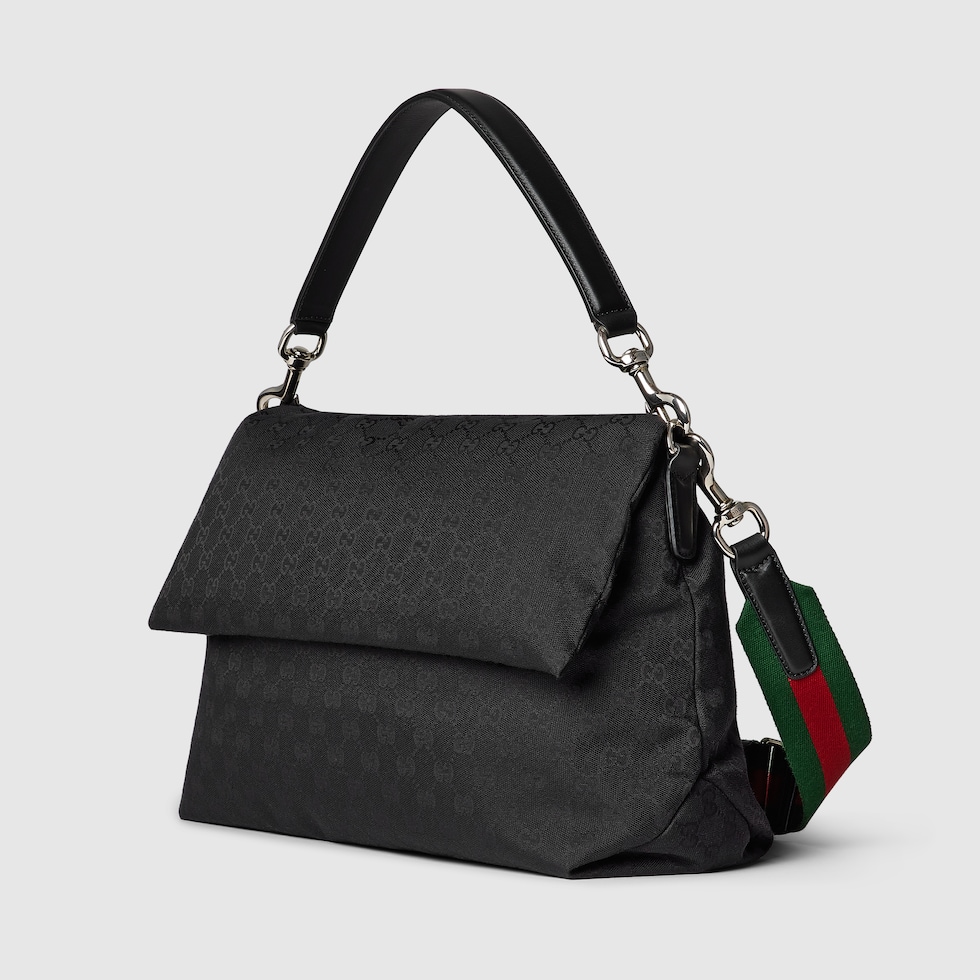 Gucci ブラック キャンバス ビジネスバッグ