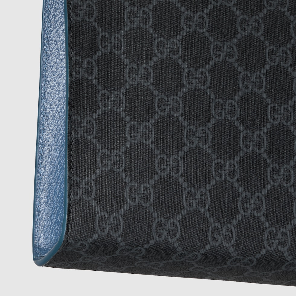 Bi-color small pouch in black Supreme | GUCCI® SG