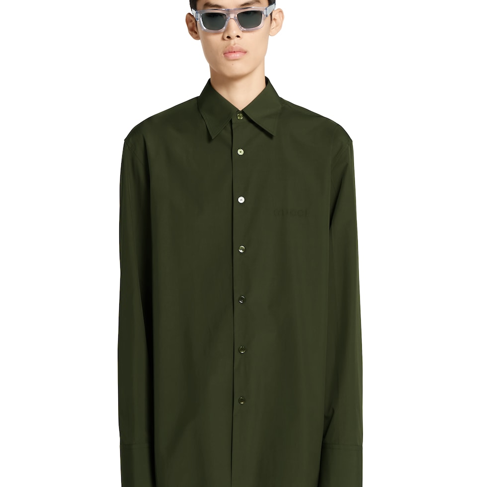 GUCCI　グッチチェックシャツ　M　 Green 　コットン GUCCI グッチチェックシャツ M Green コットン - メルカリ