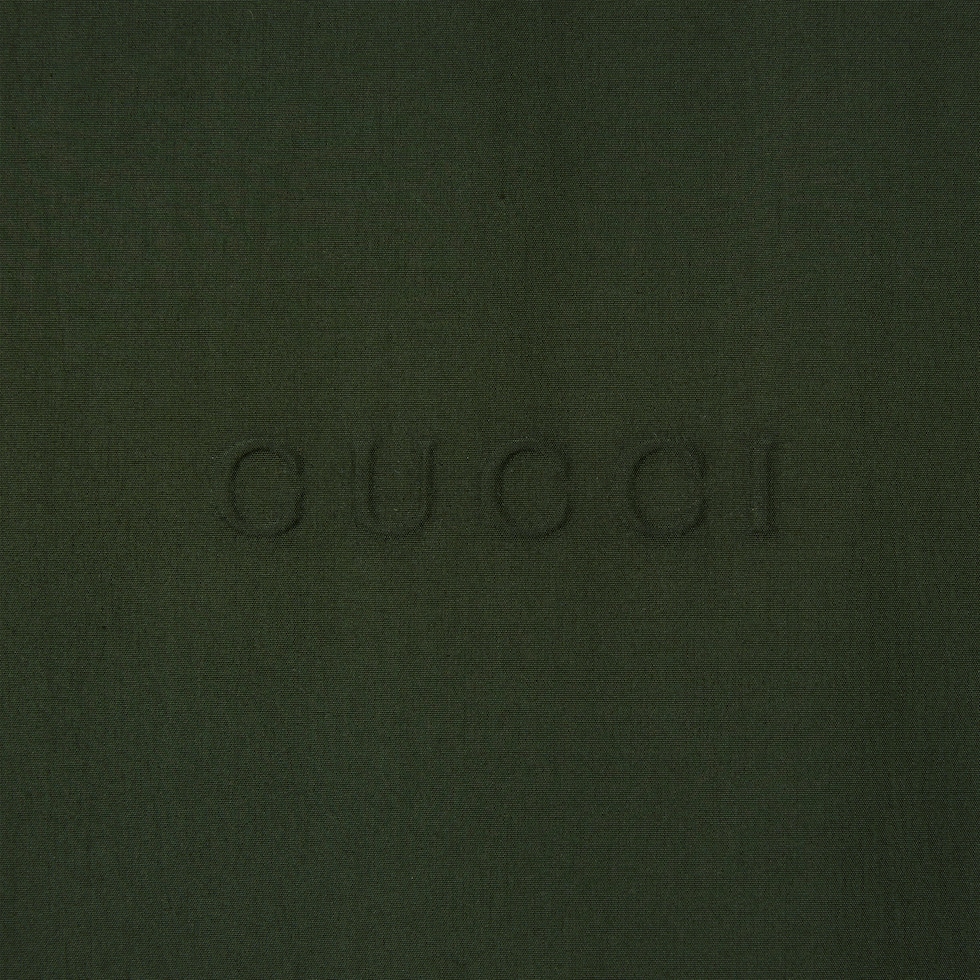 Cotton poplin shirt in forest green | GUCCI® US