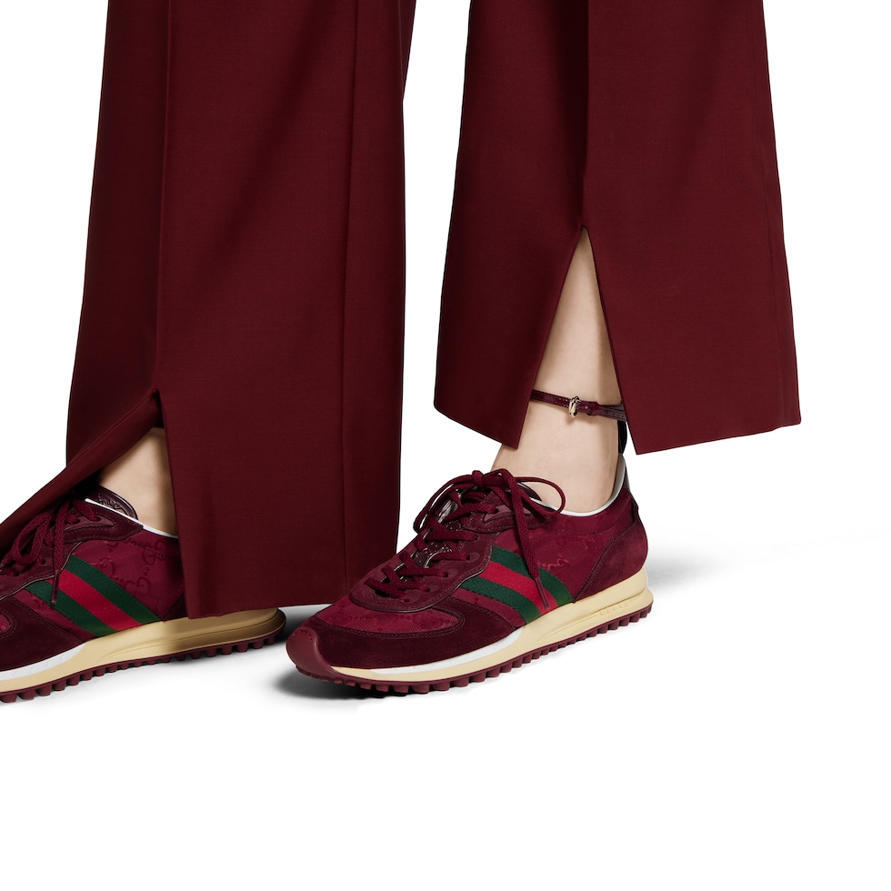 Women's Gucci Re-Motion sneaker in Rosso Ancora red GG nylon