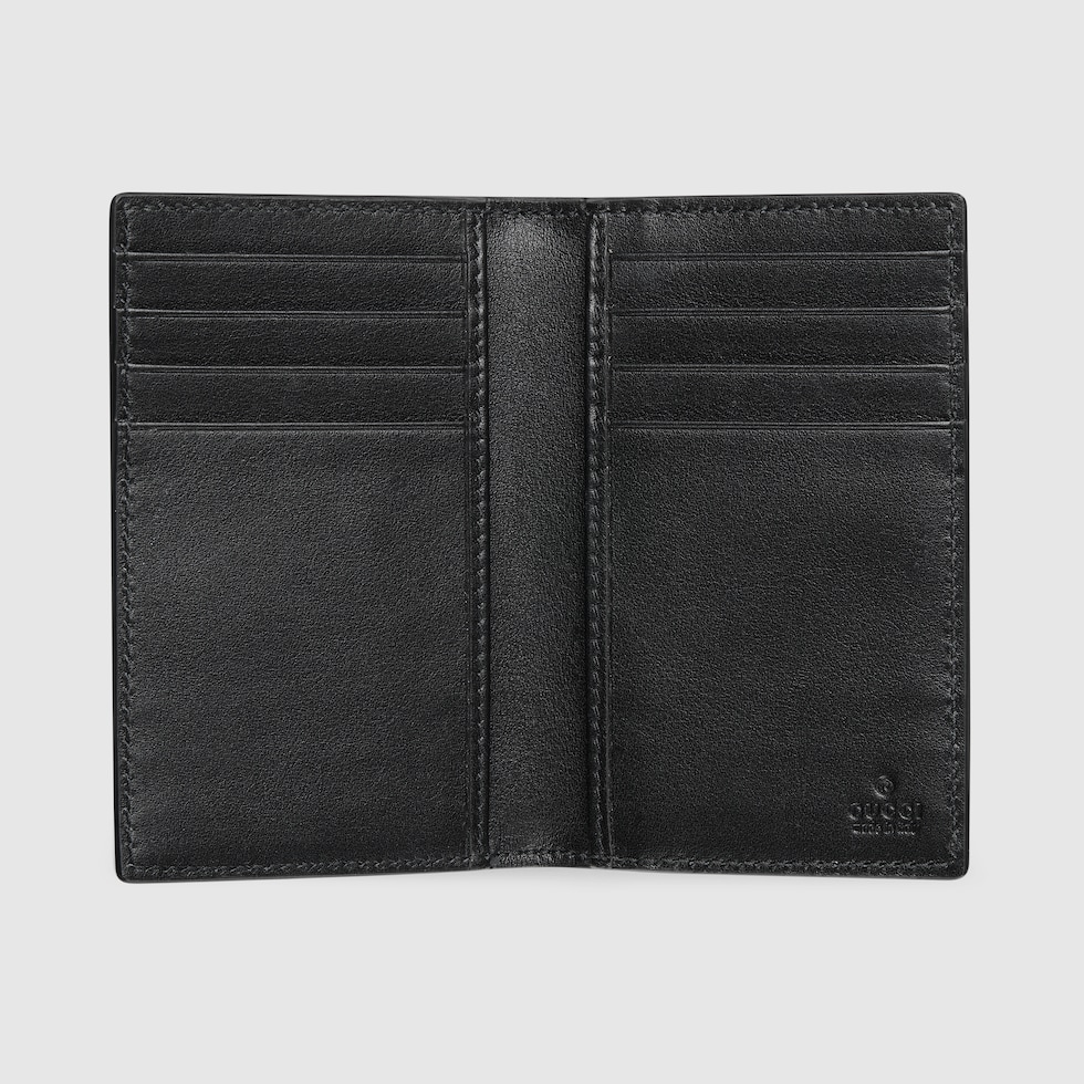 長財布 GUCCI Black Leather Card Holder Gucci Imprint long card case in black GG leather | GUCCI® US