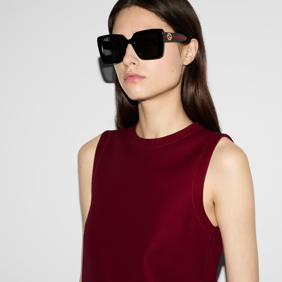 Cady evening dress in rosso ancora red | GUCCI® US