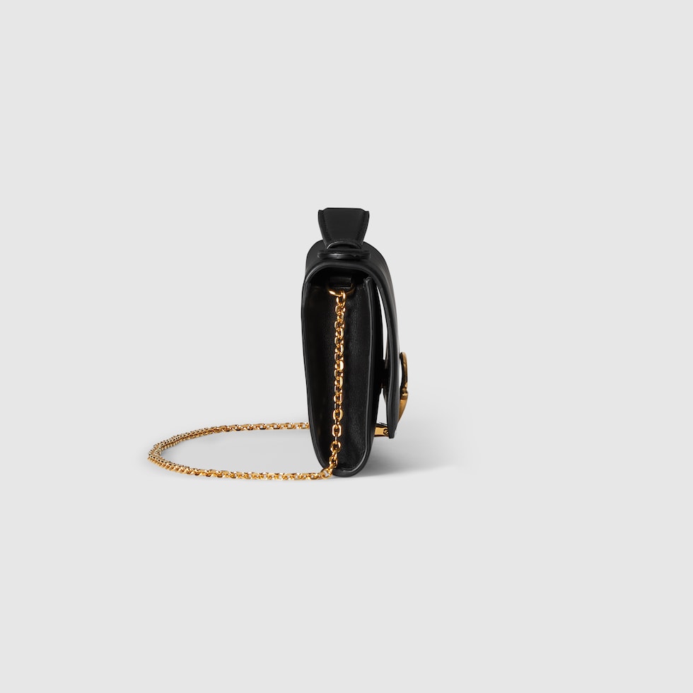 Gucci 73 clutch in black leather | GUCCI® US