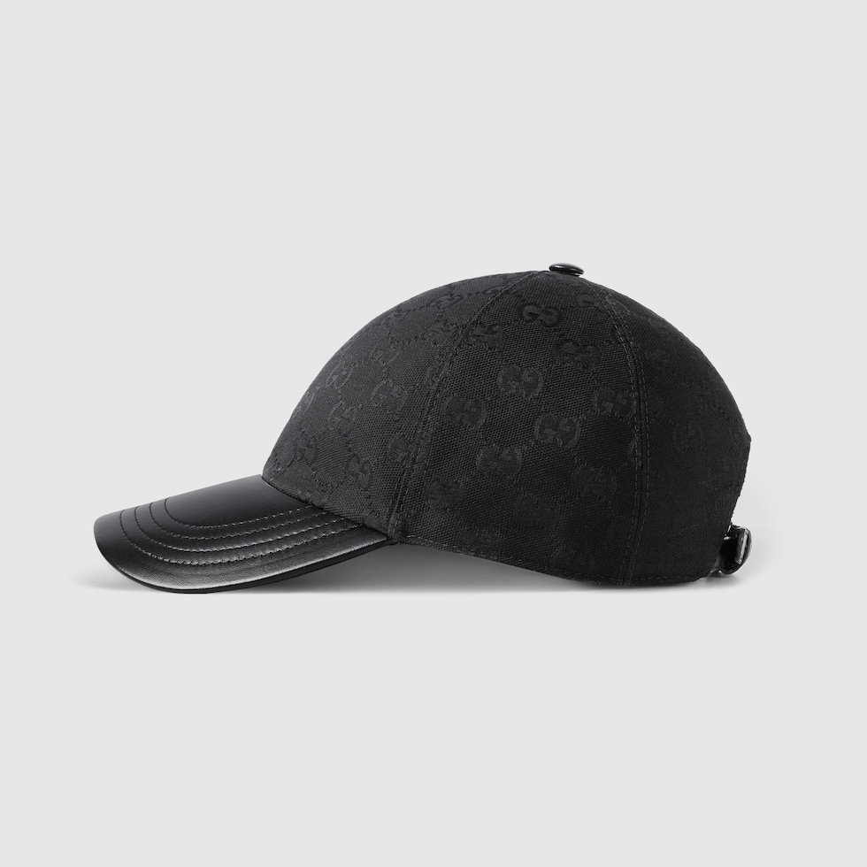 GG Monogram canvas baseball hat in black | GUCCI® US GG Monogram canvas baseball hat in black | GUCCI® US