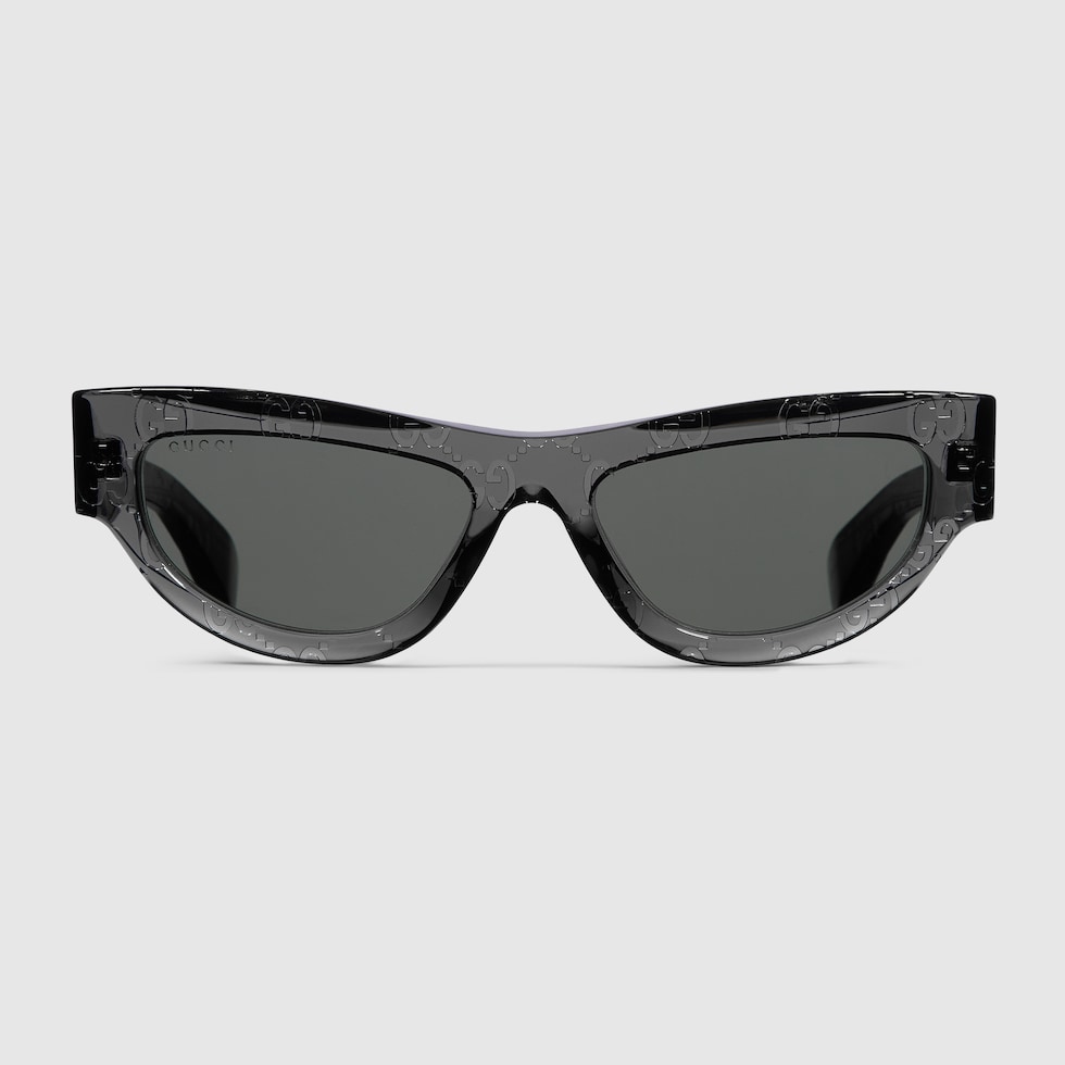 Cat eye sunglasses in dark grey | GUCCI® US
