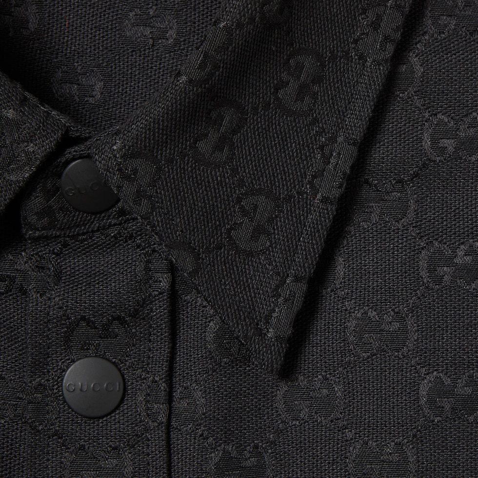 GG canvas shirt in black | GUCCI® US
