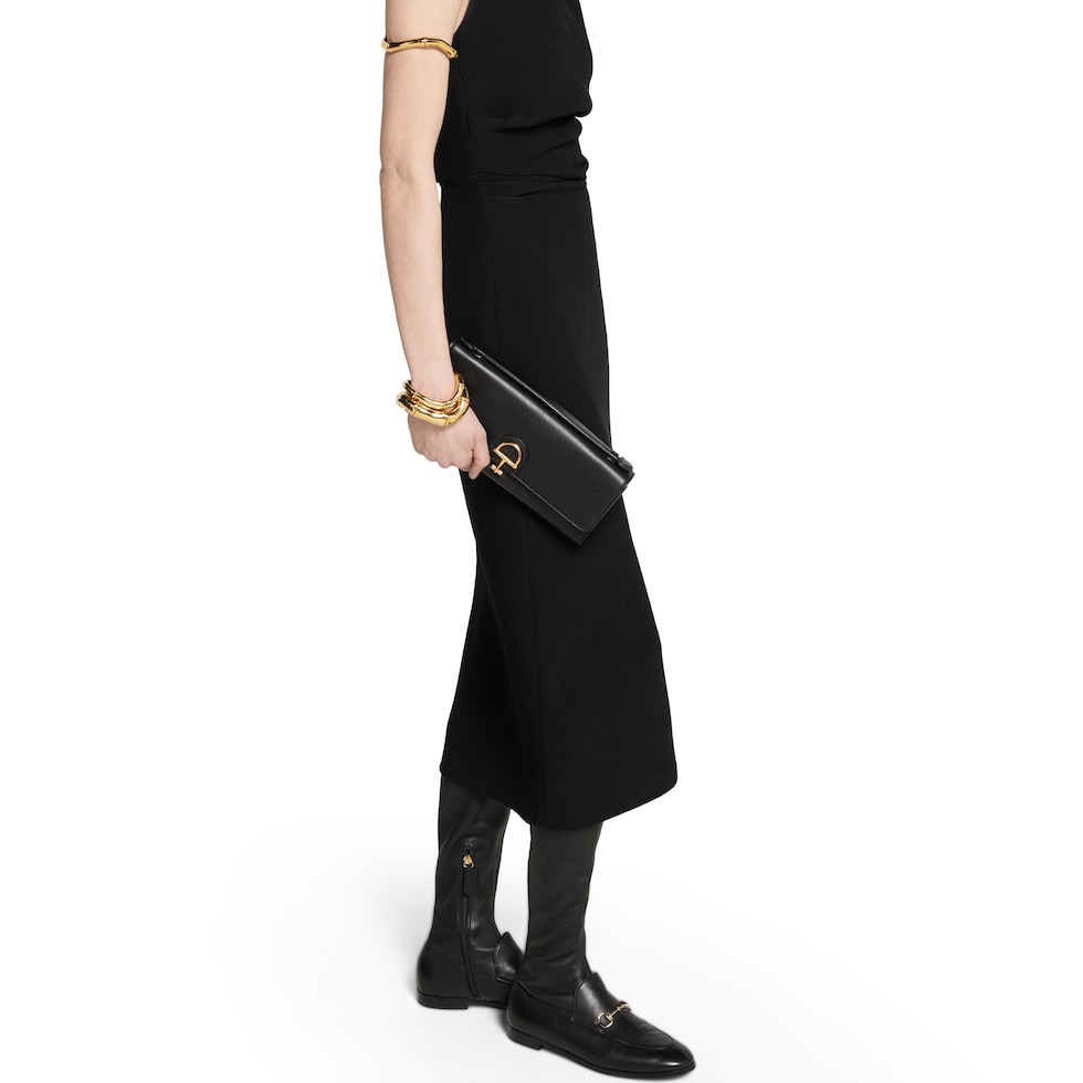 Gucci 73 clutch in black leather | GUCCI® US