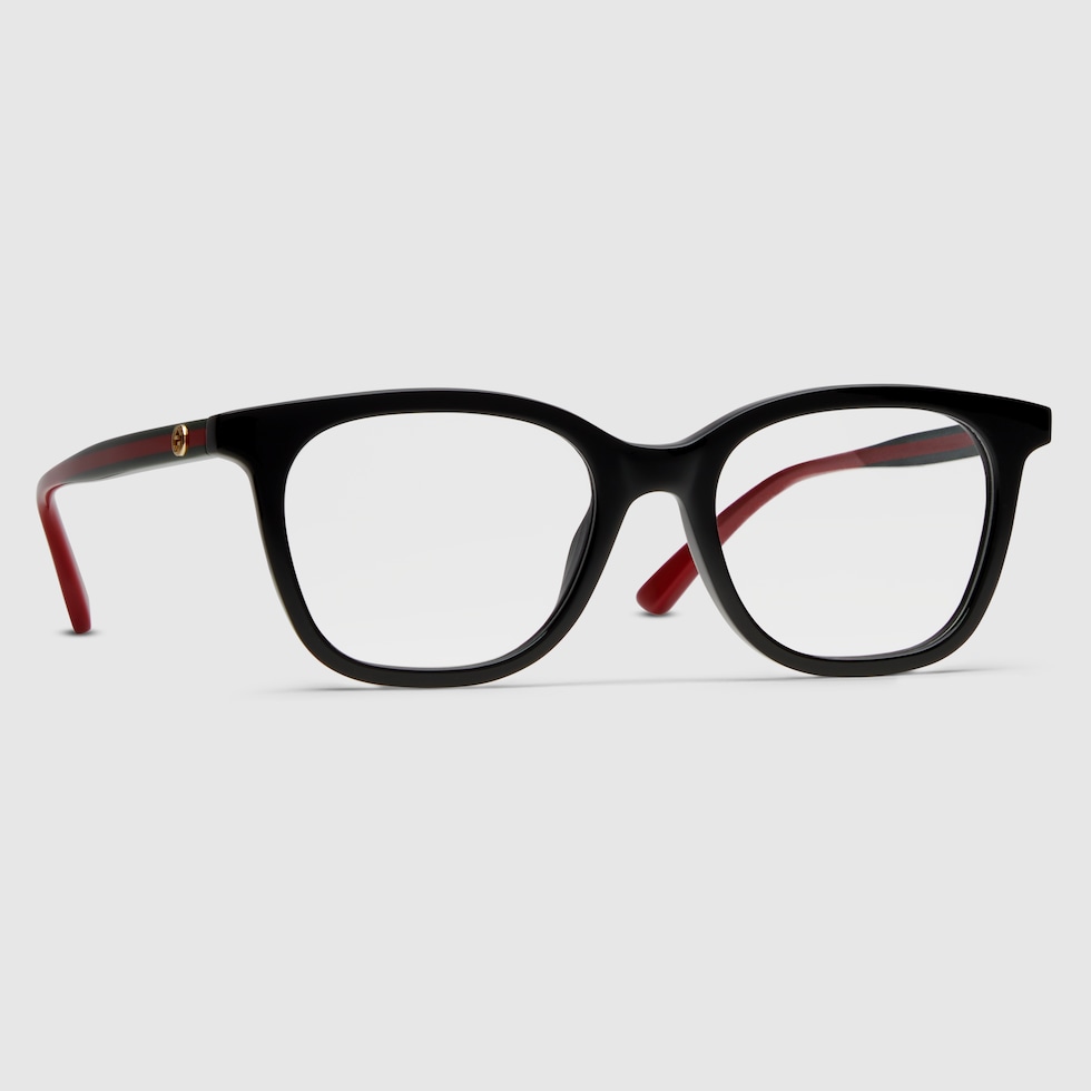 よしページ Rectangular optical frame in black | GUCCI® US