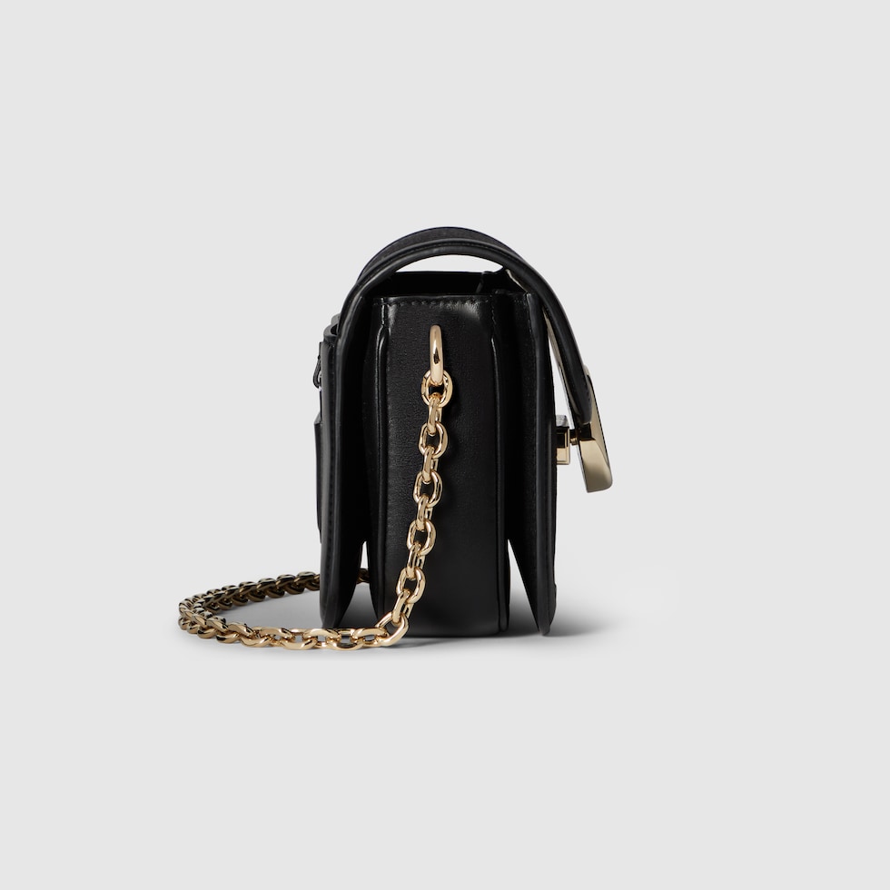 Gucci Go small shoulder bag in black GG canvas | GUCCI® US