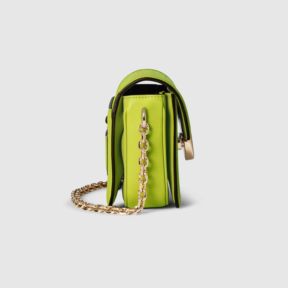 キュート♡【GUCCI】Gucci Go スモールショルダー♪ グッチ Go〕スモール ショルダーバッグブライトグリーン GG