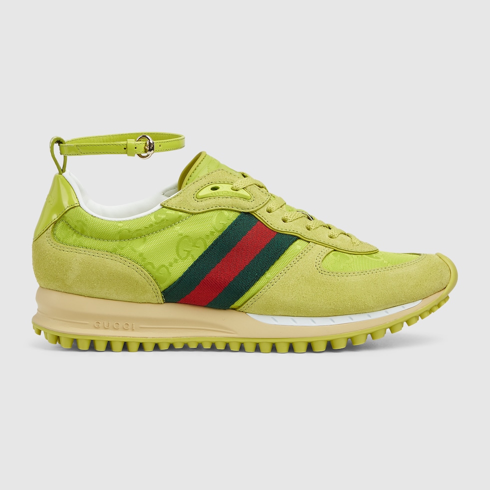 【関税&送料込】Gucci Gucci Re-Motion Sneakers Women's Gucci Re-Motion sneaker in acid green GG nylon