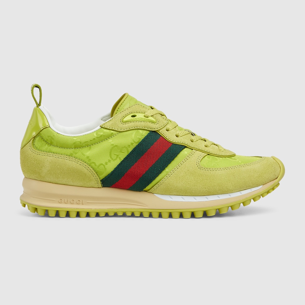 Women's Gucci Re-Motion sneaker in acid green GG nylon