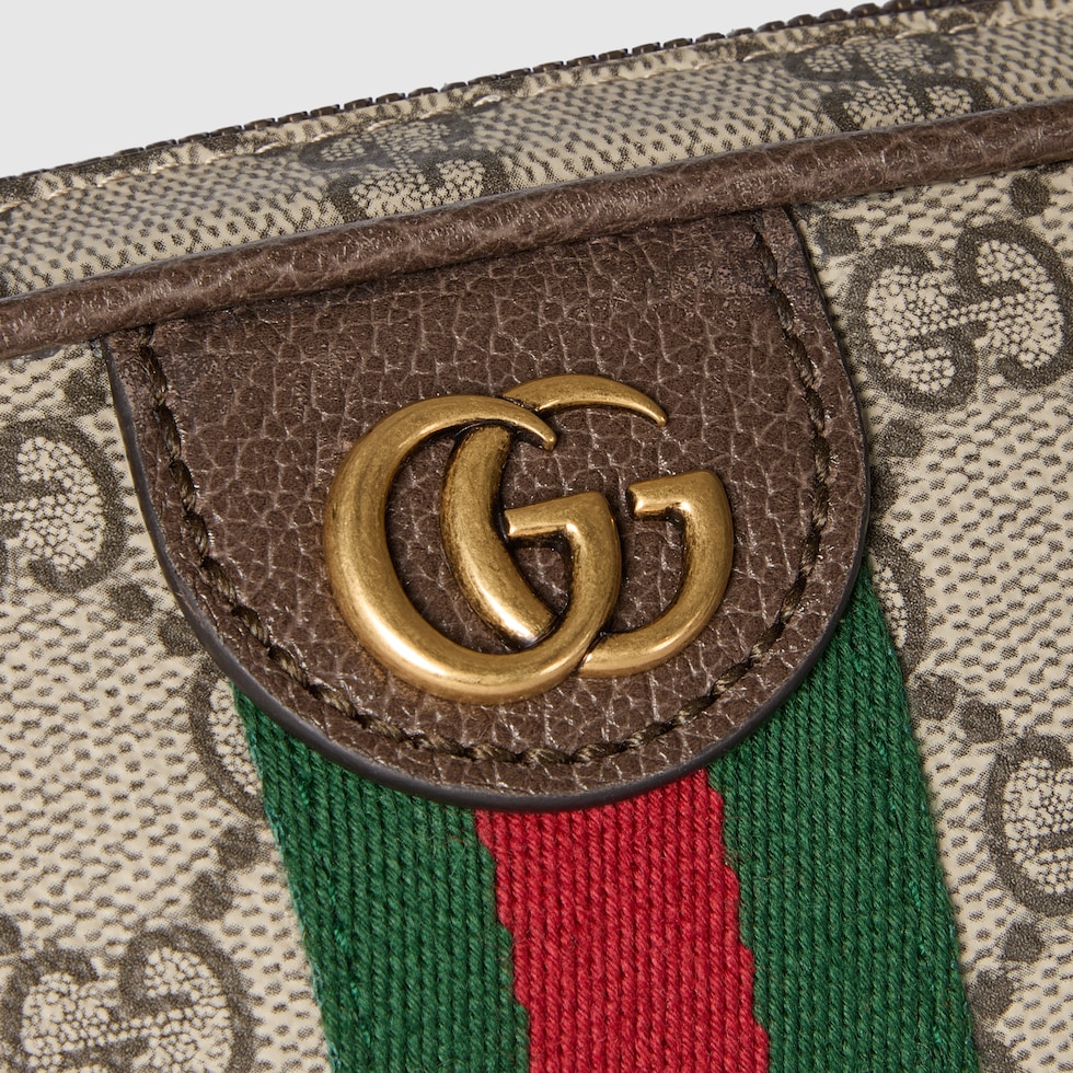 Ophidia small crossbody bag in beige and dark brown fabric GUCCI® UK