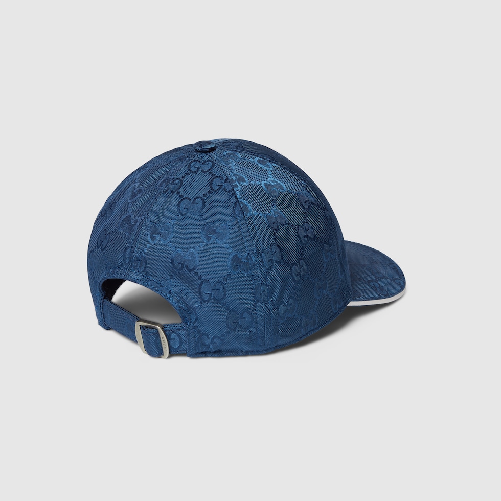 GG nylon baseball hat in blue | GUCCI® US