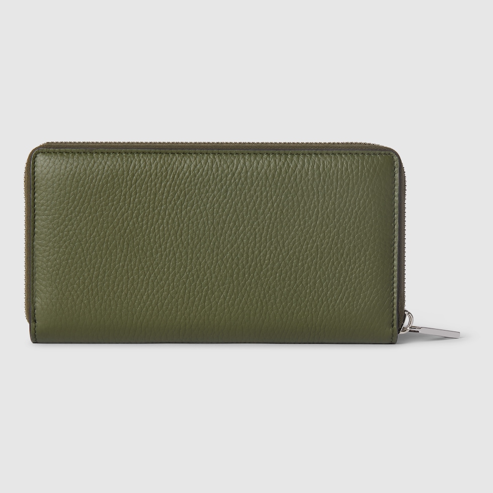 希少色✨極美品 GUCCI エンボス ロゴ ジップアラウンド ウォレット 長財布 GGエンブレム〕ジップアラウンドウォレット ・ベージュ＆ダーク