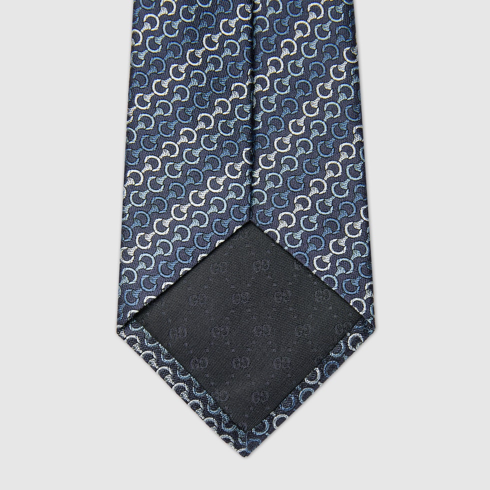 ホースビット シルクジャカード ネクタイ ・ダークブルー | GUCCI公式