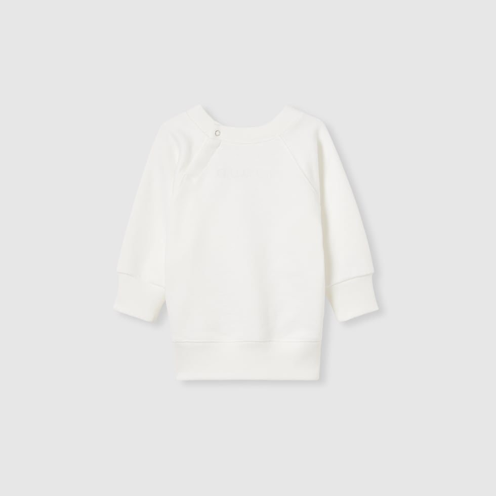 ギフト♪【国内発送★GUCCI】ベビーコットン スウェットシャツ ベビー〕GUCCI ロゴ コットン ギフトセットペールピンク