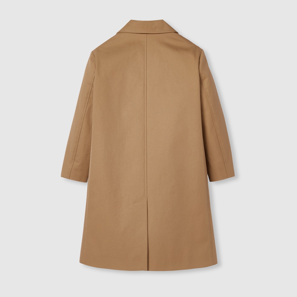Children's cotton coat with Web in light brown | GUCCI® US