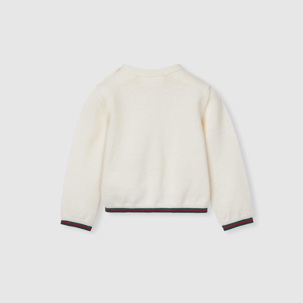 GUCCI  グッチ　白のトレーナーXS Cotton jersey hooded sweatshirt with embroidery in white