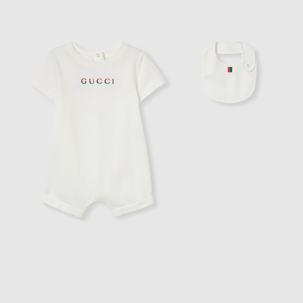 GUCCI キッズ Baby cotton two-piece gift set in white | GUCCI® CA