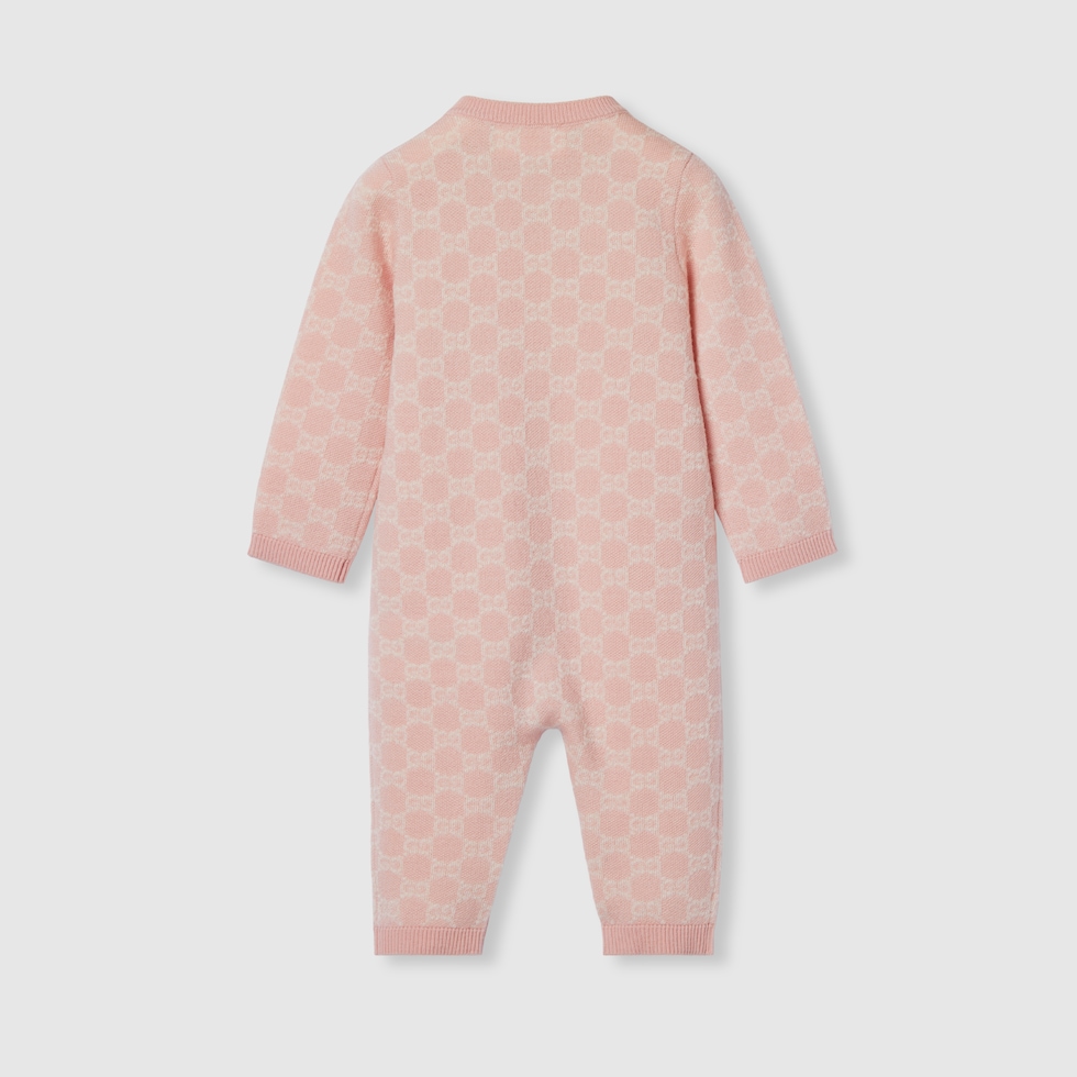 GUCCI ベビー　キッズ　ワンピース Baby embroidered cotton one-piece in red | GUCCI® US
