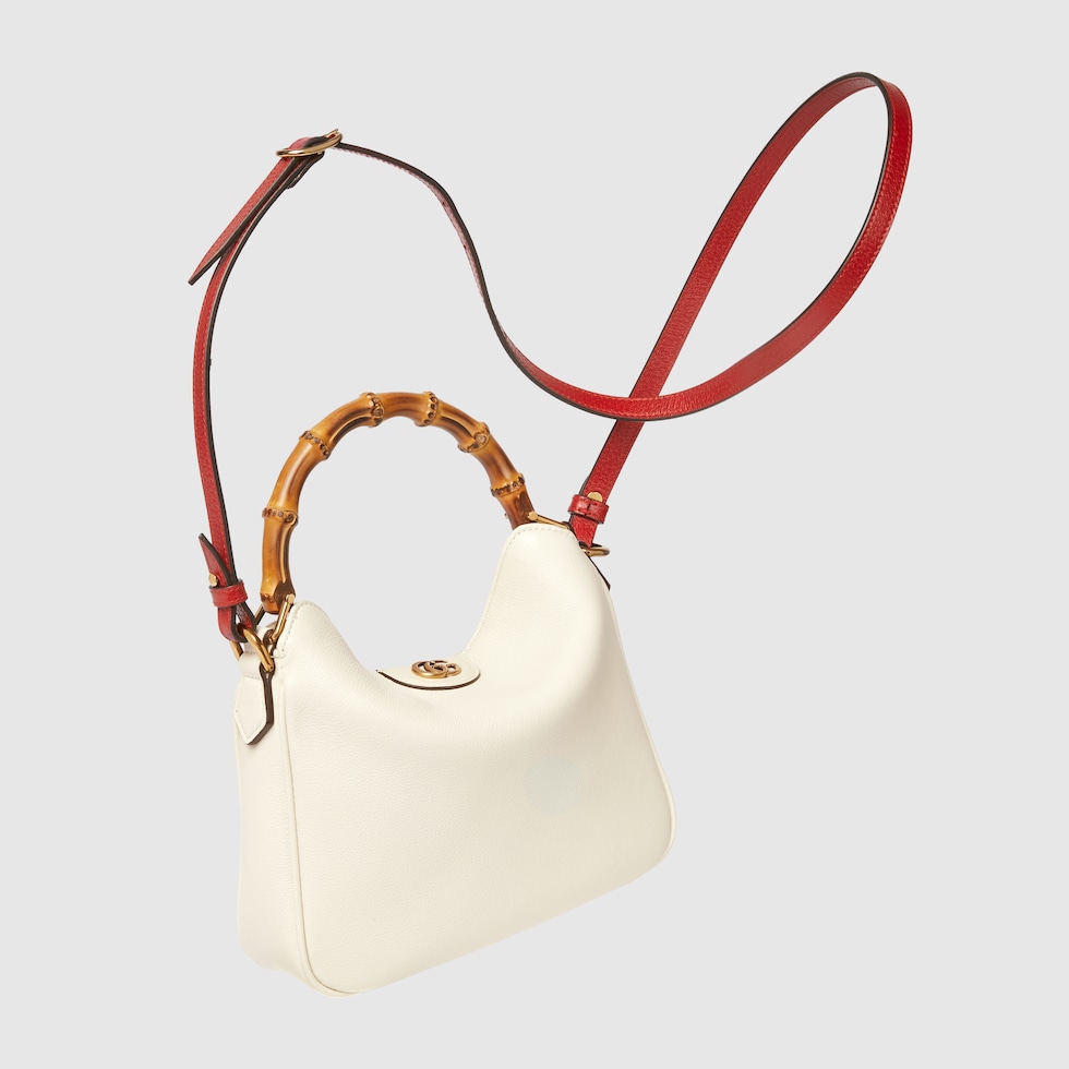 グッチ ダイアナ〕スモール ショルダーバッグ ・ホワイト レザー